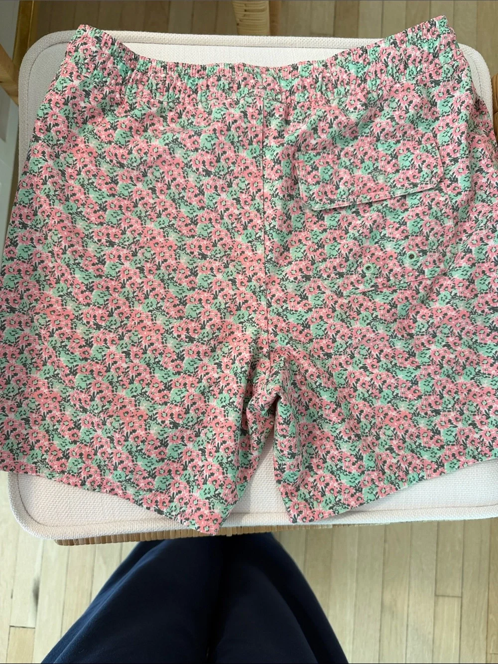 Vineyard Vines Pink and Mint Floral swim trunks